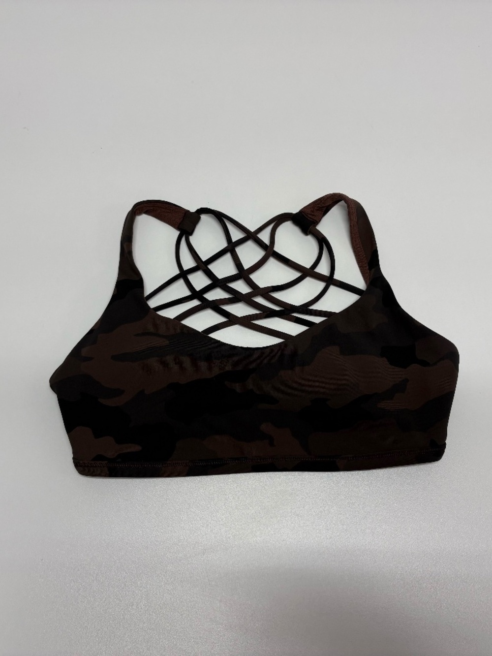 Lululemon Free To Be Bra Wild Camo Brown Bra - Size 6 ( No Tag size-Yes Dot Size